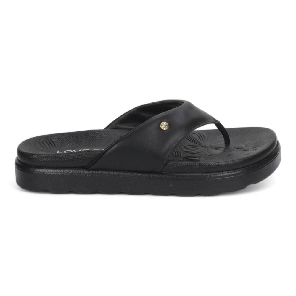 NEW LOVE RIO women's leblon seaside thong sandal in black